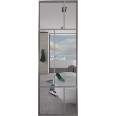 Дверь алюминиевая GABITEX 27 TRANSPARENT CLEAR│CHROME MATT Дверь алюминиевая GABITEX 27 TRANSPARENT CLEAR│CHROME MATT