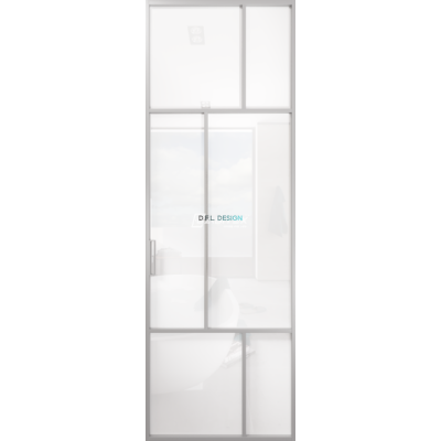 Дверь алюминиевая GABITEX 27 BIANCO│CHROME MATT Дверь алюминиевая GABITEX 27 BIANCO│CHROME MATT