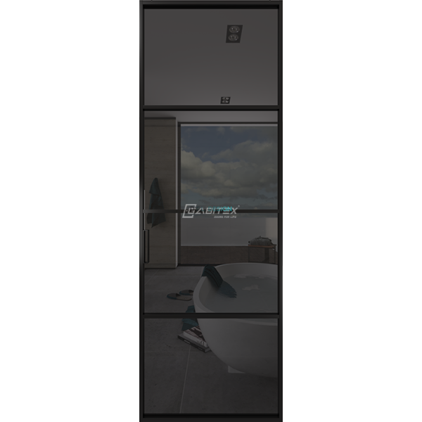 Дверь алюминиевая GABITEX 07 GREY│BLACK EDITION