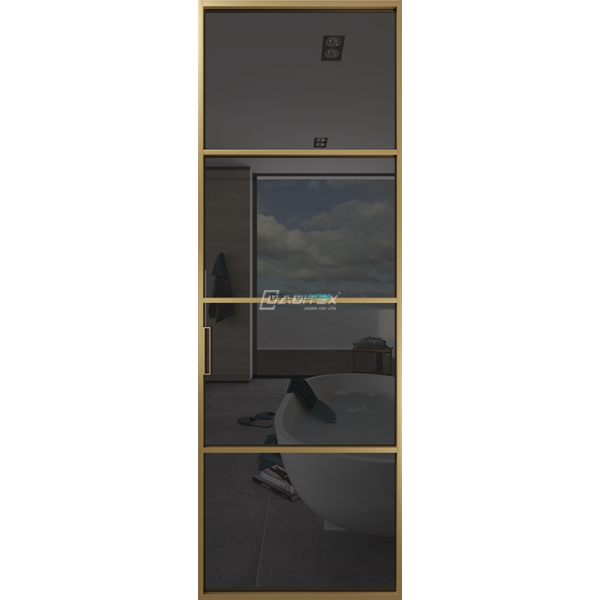 Дверь алюминиевая GABITEX 07 GREY│GOLD MATT