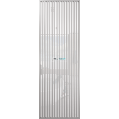 Дверь алюминиевая GABITEX 19 BIANCO│CHROME MATT