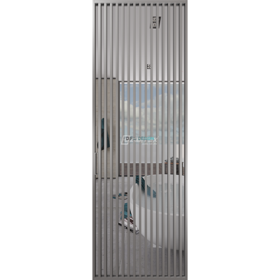 Дверь алюминиевая GABITEX 19 TRANSPARENT CLEAR│CHROME MATT