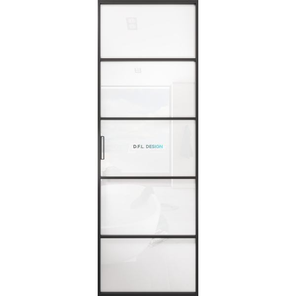 Дверь алюминиевая GABITEX 08 BIANCO│BLACK EDITION