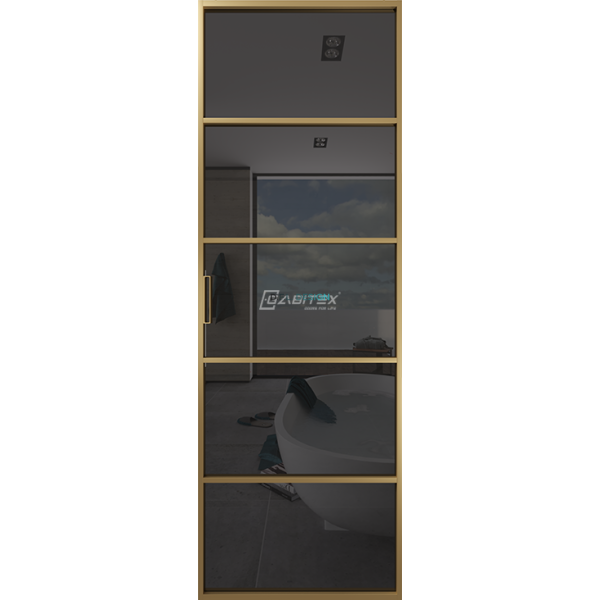 Дверь алюминиевая GABITEX 08 GREY│GOLD MATT