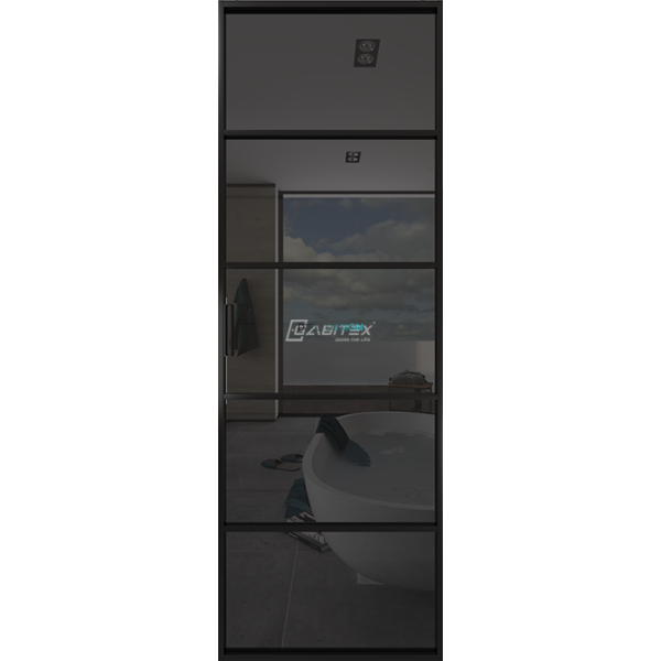 Дверь алюминиевая GABITEX 08 GREY│BLACK EDITION