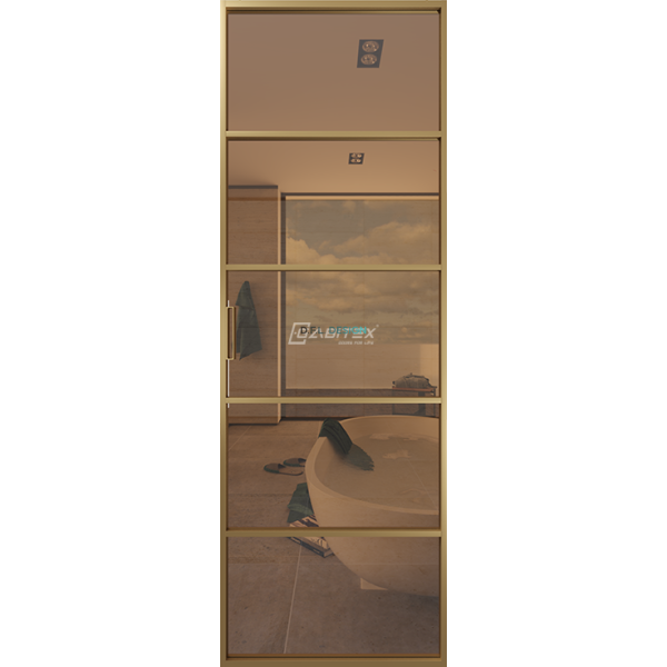 Дверь алюминиевая GABITEX 08 BRONZE│GOLD MATT