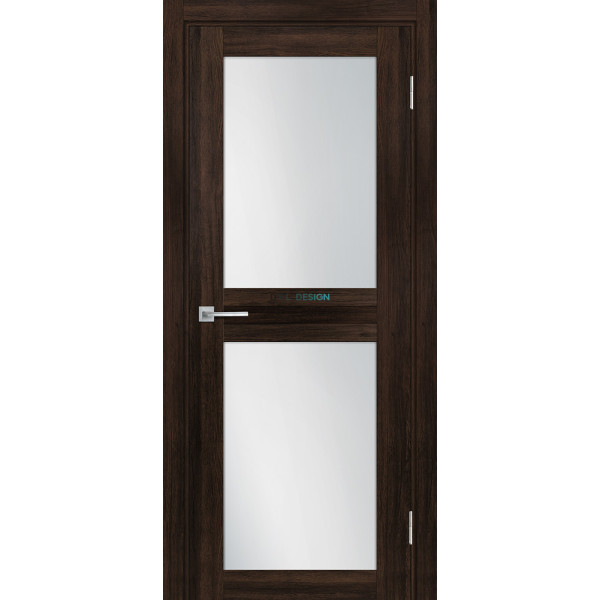 Дверь Profilo Porte PSL-4 сан-ремо Шоколад со стеклом Белый сатинат купить