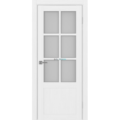 Дверь Optima Porte Турин 541ПФ.2221 эко-шпон Белый Лёд