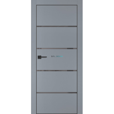 Дверь Profilo Porte PX-17 черная кромка Серый матовый купить