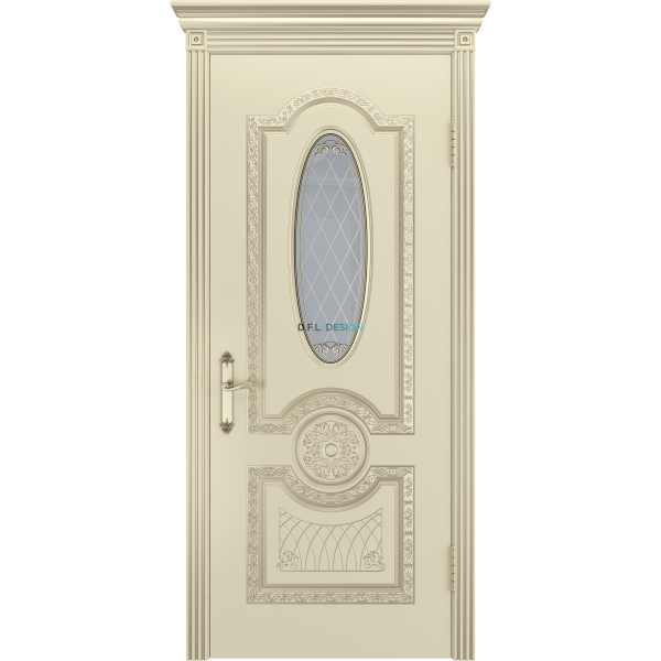 Дверь BP-Doors Гармония ДО Слоновая кость с патиной Белое золото