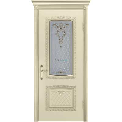 Дверь BP-Doors Симфония ДО Слоновая кость с патиной Белое золото