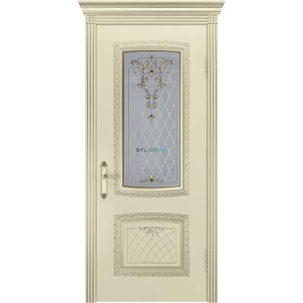 Дверь BP-Doors Симфония ДО Слоновая кость с патиной Белое золото