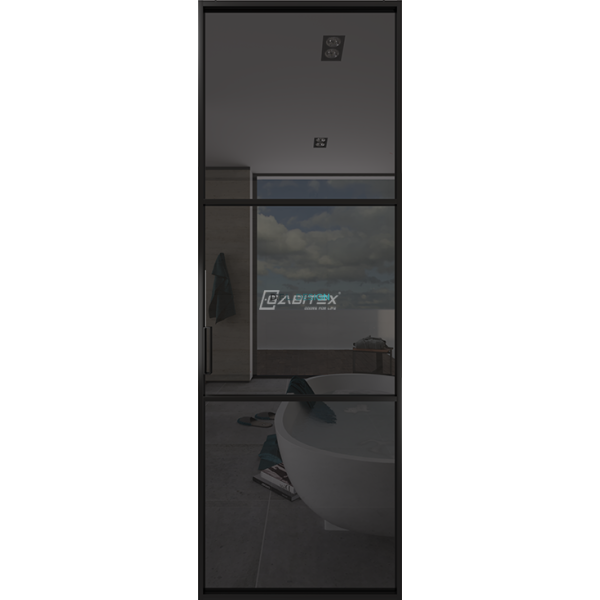 Дверь алюминиевая GABITEX 06 GREY│BLACK EDITION