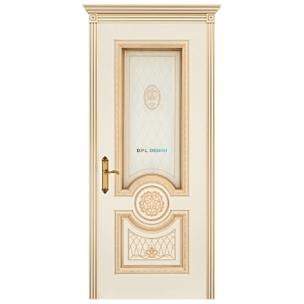 Дверь BP-Doors Гамма Корона B3 ДО Слоновая кость с патиной Золото