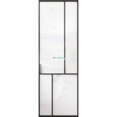 Дверь алюминиевая GABITEX 26 BIANCO│BLACK EDITION