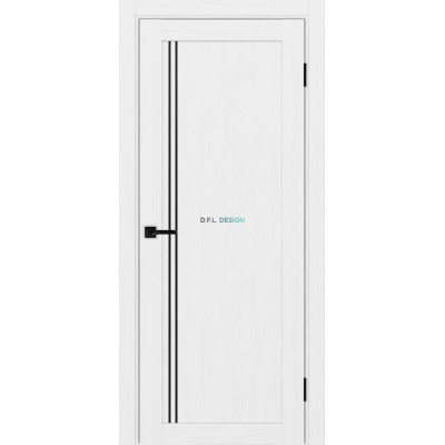 Дверь Optima Porte Турин 566АПП молдинг SB.111 эко-шпон Белый Лёд