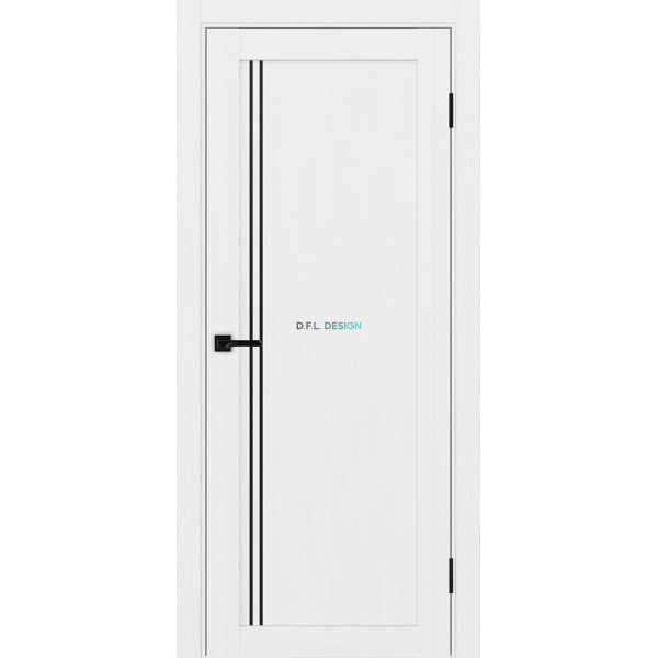 Дверь Optima Porte Турин 566АПП молдинг SB.111 эко-шпон Белый Лёд