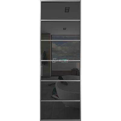 Дверь алюминиевая GABITEX 09 GREY│CHROME MATT