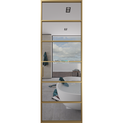 Дверь алюминиевая GABITEX 09 TRANSPARENT CLEAR│GOLD MATT