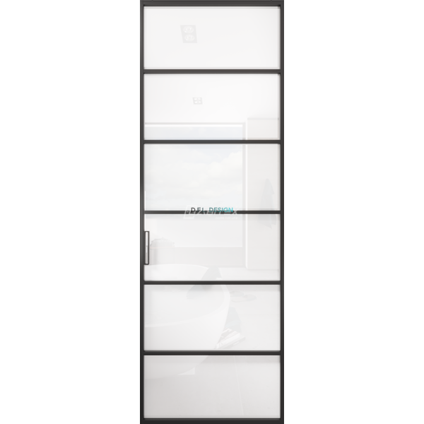 Дверь алюминиевая GABITEX 09 BIANCO│BLACK EDITION