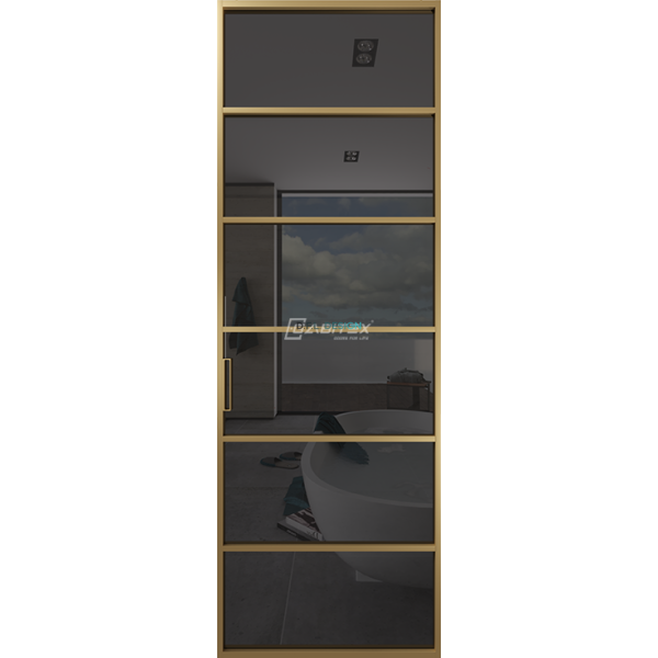 Дверь алюминиевая GABITEX 09 GREY│GOLD MATT