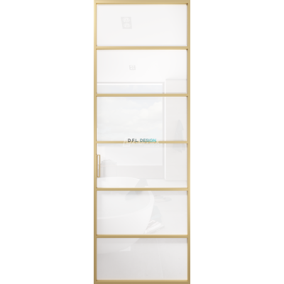 Дверь алюминиевая GABITEX 09 BIANCO│GOLD MATT
