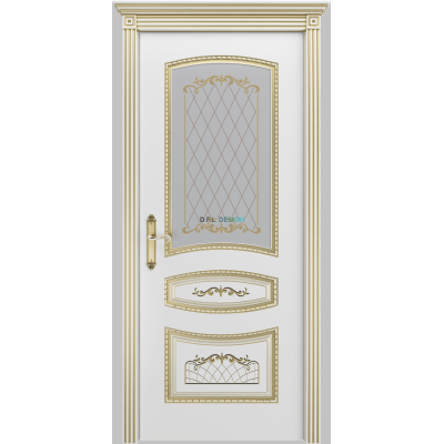 Дверь BP-Doors Соната В3 ДО2 цвет Белая эмаль с патиной Золото Дверь BP-Doors Соната В3 ДО2 цвет Белая эмаль с патиной Золото