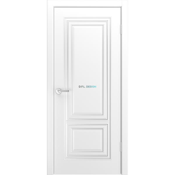 Дверь BP-Doors Фави В0 ДГ Белая эмаль с патиной Серебро