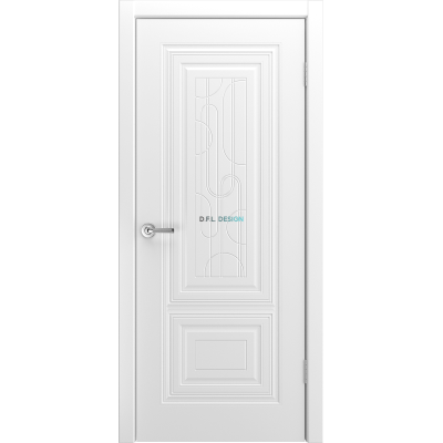 Дверь BP-Doors Фави В2 ДГ Белая эмаль без патины