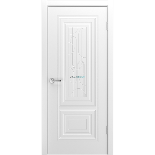 Дверь BP-Doors Фави В2 ДГ Белая эмаль без патины