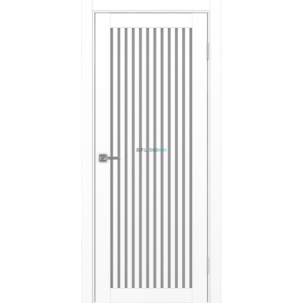 Дверь Optima Porte Турин 543.2 эко-шпон Белый снежный