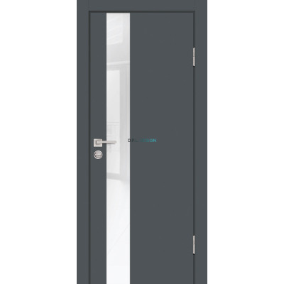 Дверь Profilo Porte P-10 Графит со стеклом Белоснежный лакобель купить Дверь Profilo Porte P-10 Графит со стеклом Белоснежный лакобель купить