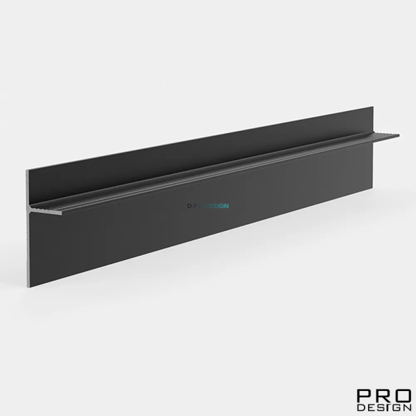 Теневой плинтус скрытого монтажа Pro Design Panel 7208 Черный Муар