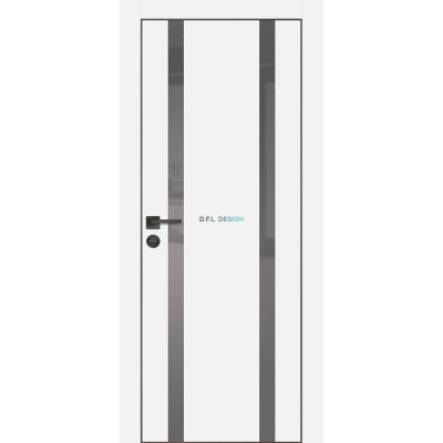 Дверь Profilo Porte PX-9 черная кромка Белый матовый купить