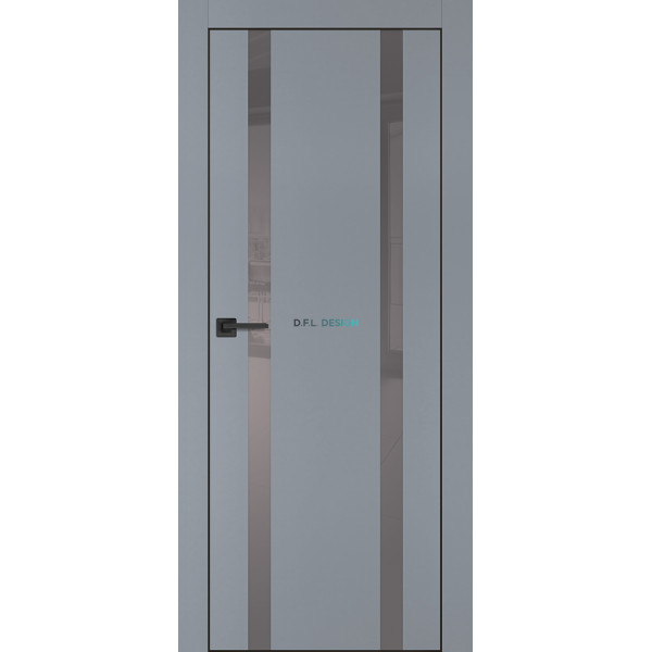 Дверь Profilo Porte PX-9 черная кромка Серый матовый купить