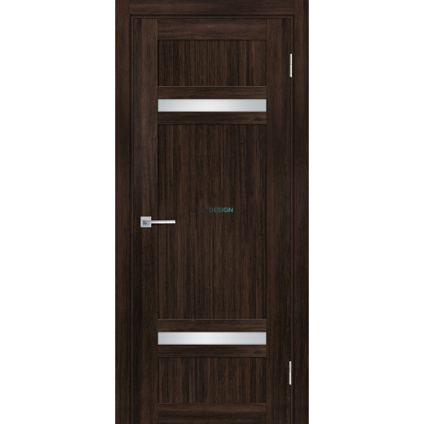 Дверь Profilo Porte PSL-5 сан-ремо Шоколад со стеклом Белый сатинат купить