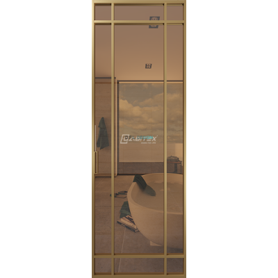 Дверь алюминиевая GABITEX 14 BRONZE│GOLD MATT