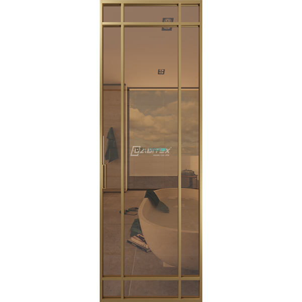 Дверь алюминиевая GABITEX 14 BRONZE│GOLD MATT