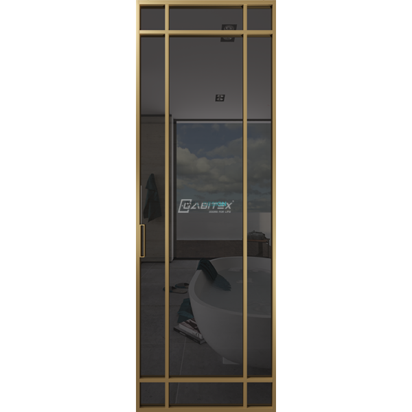Дверь алюминиевая GABITEX 14 GREY│GOLD MATT