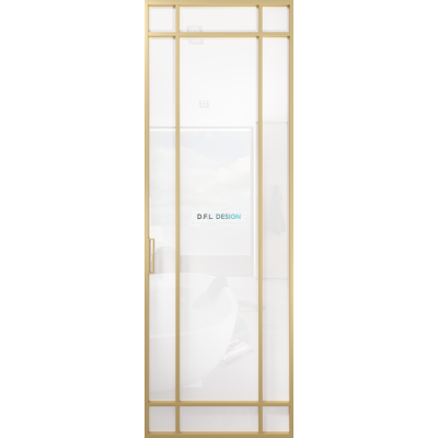 Дверь алюминиевая GABITEX 14 BIANCO│GOLD MATT