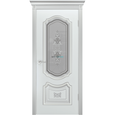 Дверь BP-Doors Соло R-0 В3 ДО Белая эмаль с патиной