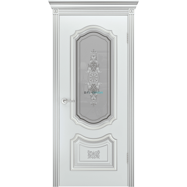 Дверь BP-Doors Соло R-0 В3 ДО Белая эмаль с патиной