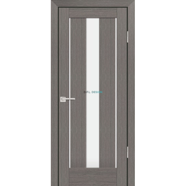 Дверь Profilo Porte PS-02 Грей Мелинга со стеклом Белый сатинат купить