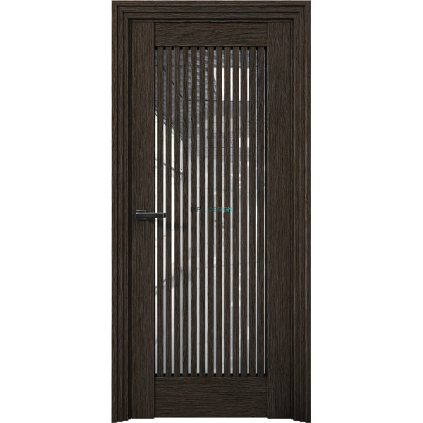 Дверь Aurum Doors Ni 4 Никель Дуб Темный