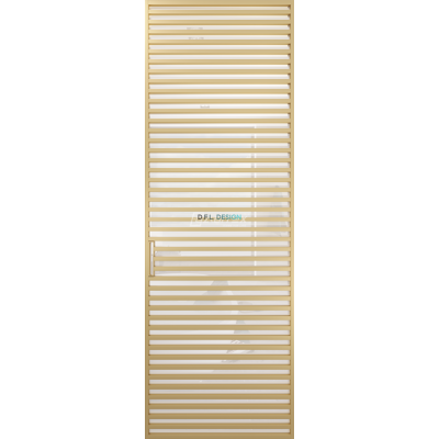 Дверь алюминиевая GABITEX 18 BIANCO│GOLD MATT