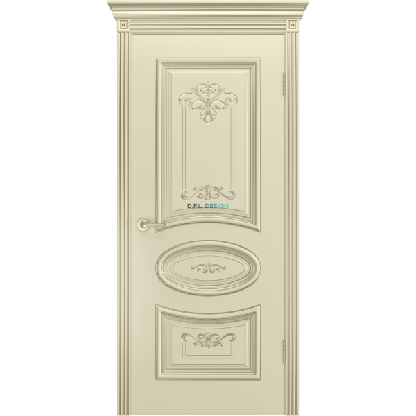Дверь BP-Doors Ария R-0 В3 ДГ Слоновая кость с патиной