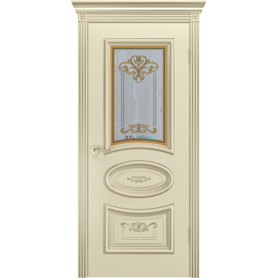 Дверь BP-Doors Ария R-0 В3 ДО Слоновая кость с патиной