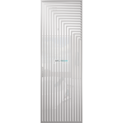 Дверь алюминиевая GABITEX 20 BIANCO│CHROME MATT
