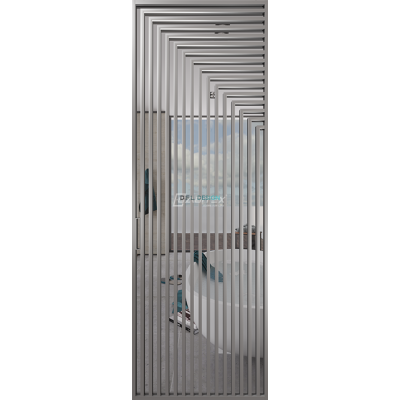 Дверь алюминиевая GABITEX 20 TRANSPARENT CLEAR│CHROME MATT