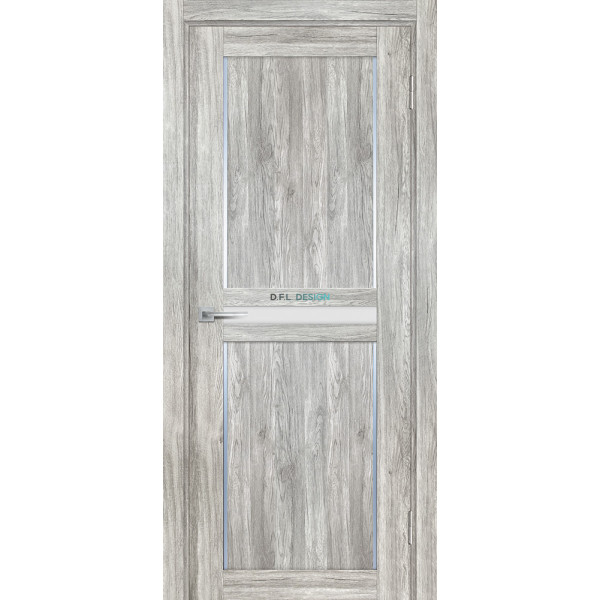 Дверь Profilo Porte PSL-3 сан-ремо Серый со стеклом Белый сатинат купить